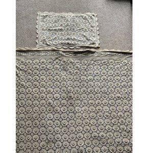 Ethan Allen Hand Crochet Lace Custom made Vintage Exclusive quilt and sham